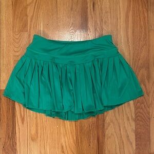 Green Pleated girls skirt Medium